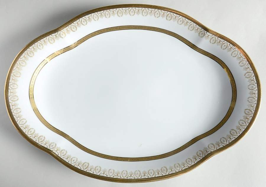 Arizona (White Rim) 16" Oval Serving Platter by Charles Field Haviland-1