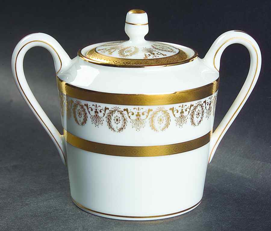 Arizona (White Rim) Sugar Bowl & Lid by Charles Field Haviland-1