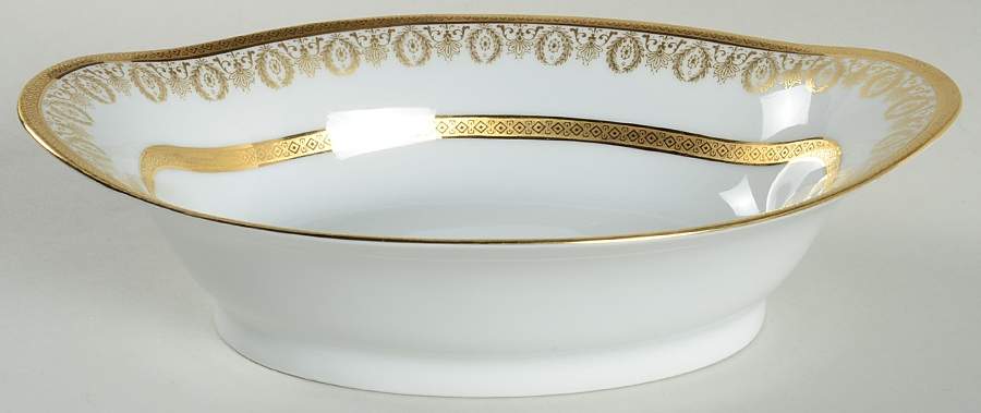 Arizona (White Rim) 9" Oval Vegetable Bowl by Charles Field Haviland-1