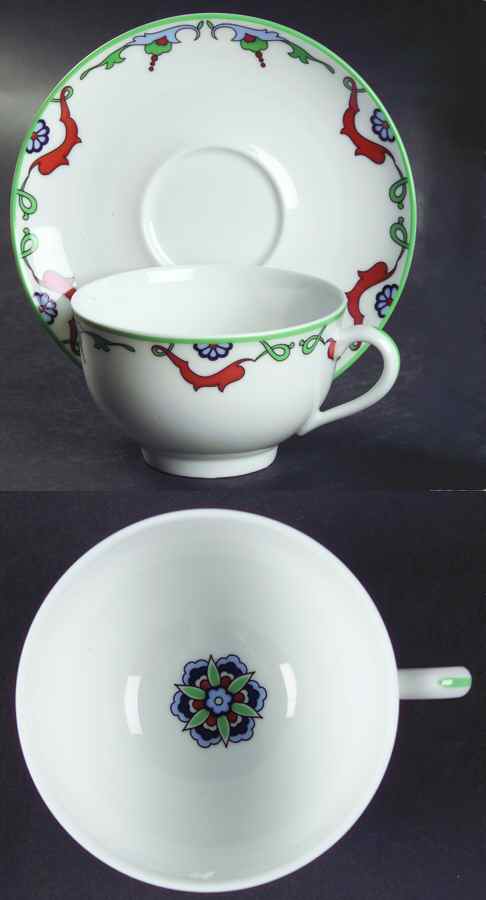 Art Persan Footed Cup & Saucer Set by Charles Field Haviland-1