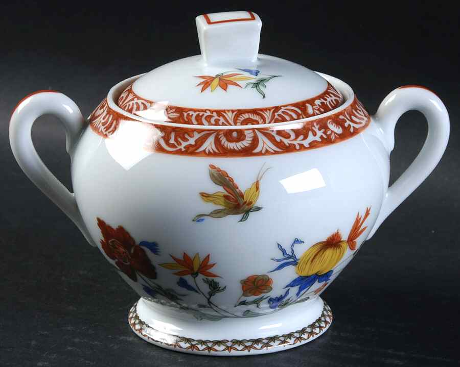 Bangkok (Chine) Sugar Bowl & Lid by Charles Field Haviland-1