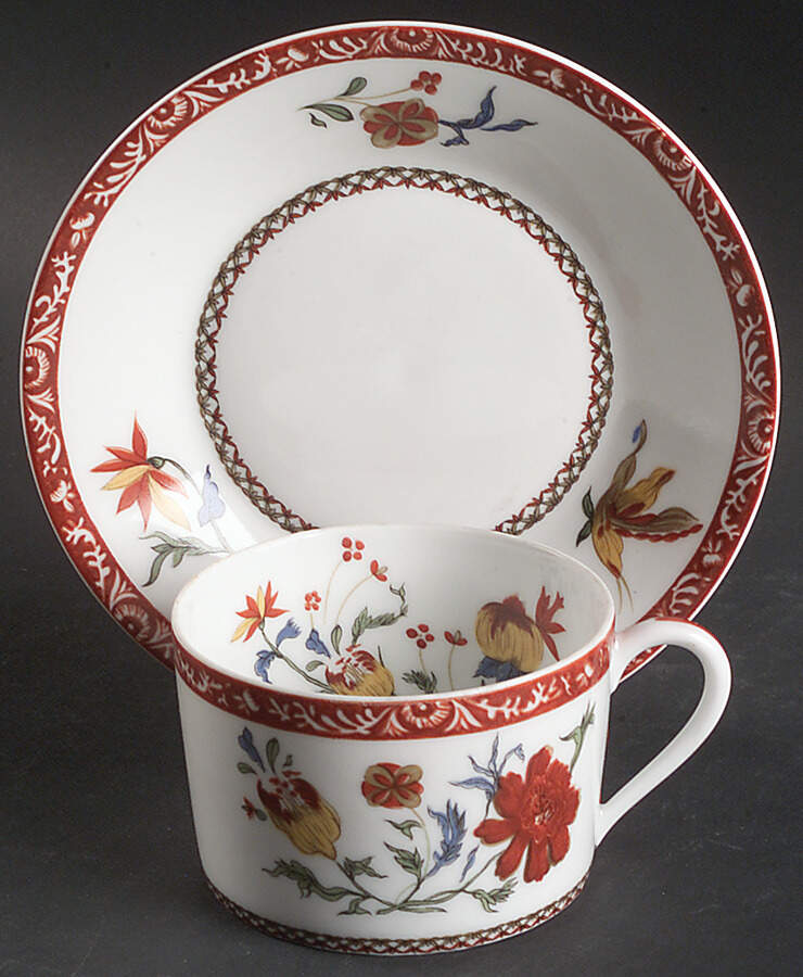 Bangkok (Lafayette) Flat Cup & Saucer Set by Charles Field Haviland-1