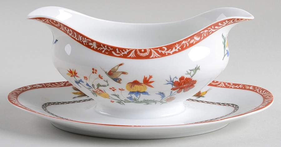 Bangkok (Lafayette) Gravy Boat with Attached Underplate by Charles Field Haviland-1
