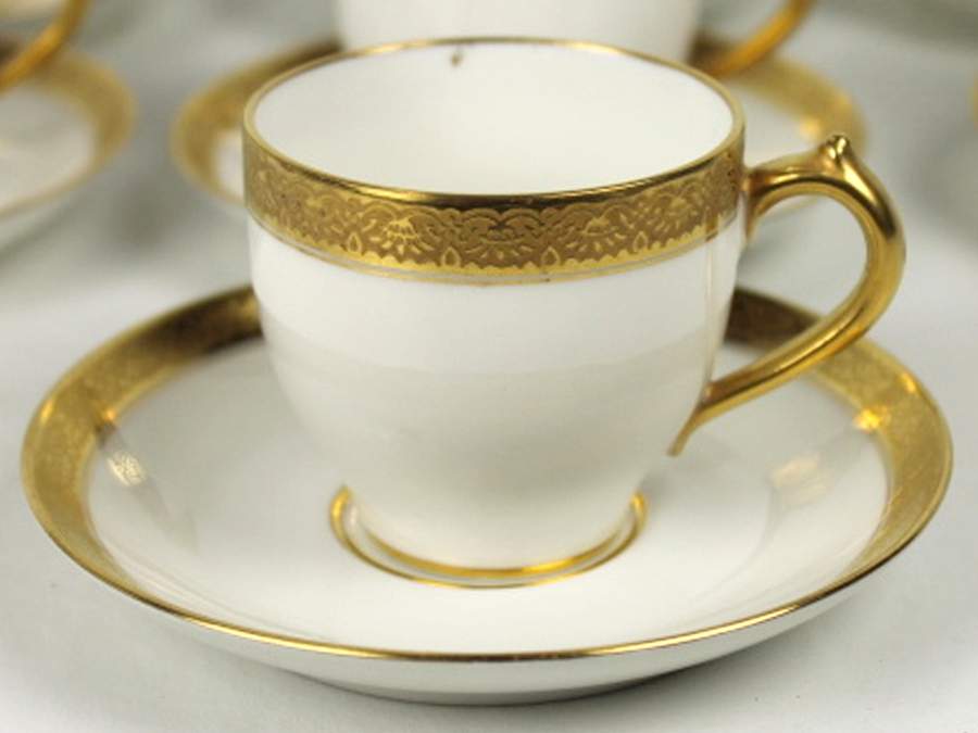 The Calvados Flat Demitasse Cup & Saucer Set by Charles Field Haviland-1