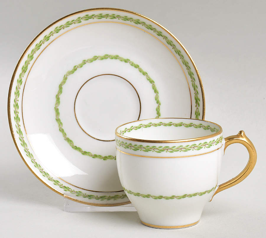 Castiglione Flat Demitasse Cup & Saucer Set by Charles Field Haviland-1