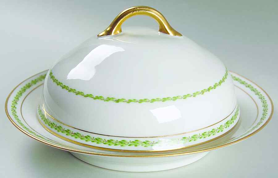 Castiglione Round Covered Butter with Strainer by Charles Field Haviland-1