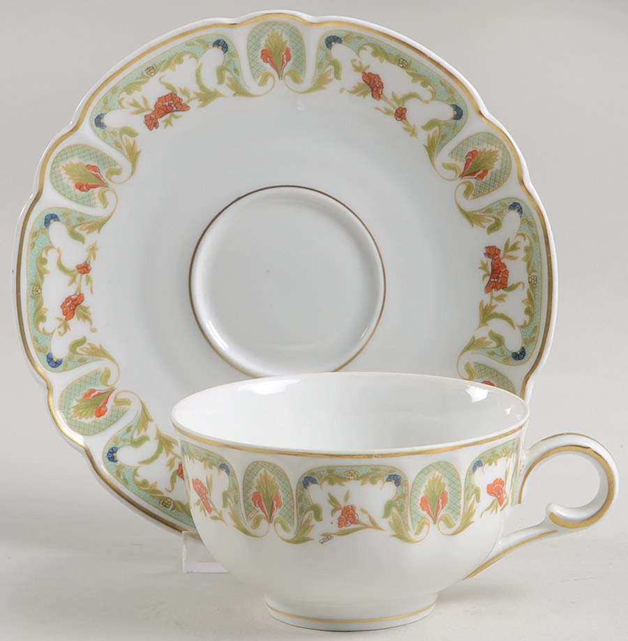 Chantoung Flat Cup & Saucer Set by Charles Field Haviland-1