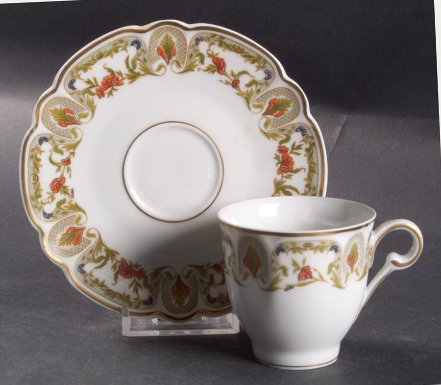 Chantoung Flat Demitasse Cup & Saucer Set by Charles Field Haviland-1