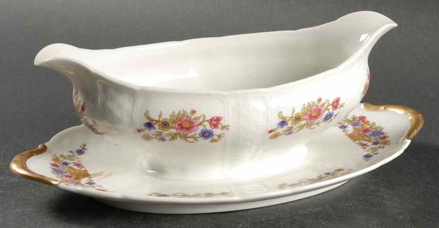 CHF1 Gravy Boat with Attached Underplate by Charles Field Haviland-1