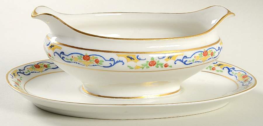 CHF102 Gravy Boat with Attached Underplate by Charles Field Haviland-1
