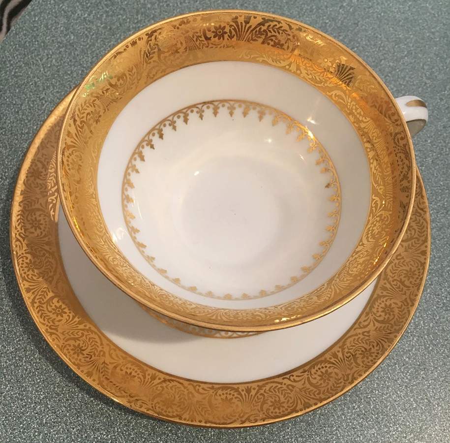 CHF119 Footed Cup & Saucer Set by Charles Field Haviland-1