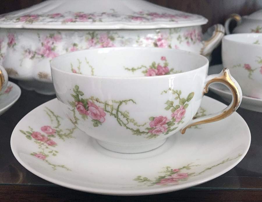 CHF122 Flat Cup & Saucer Set by Charles Field Haviland-1