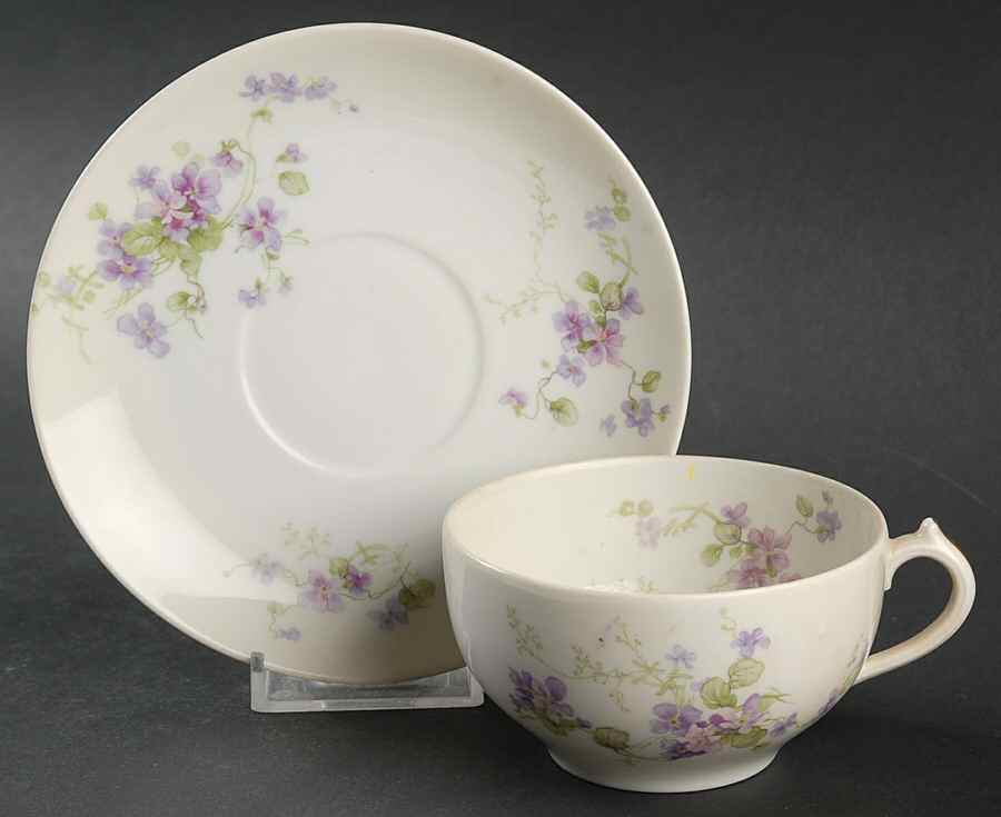 CHF130 Flat Cup & Saucer Set by Charles Field Haviland-1