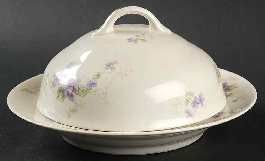 CHF130 Round Covered Butter with Strainer by Charles Field Haviland-1