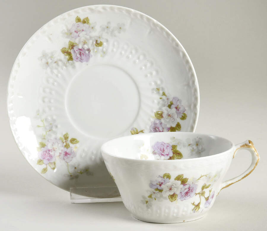 CHF138 Footed Cup & Saucer Set by Charles Field Haviland-1