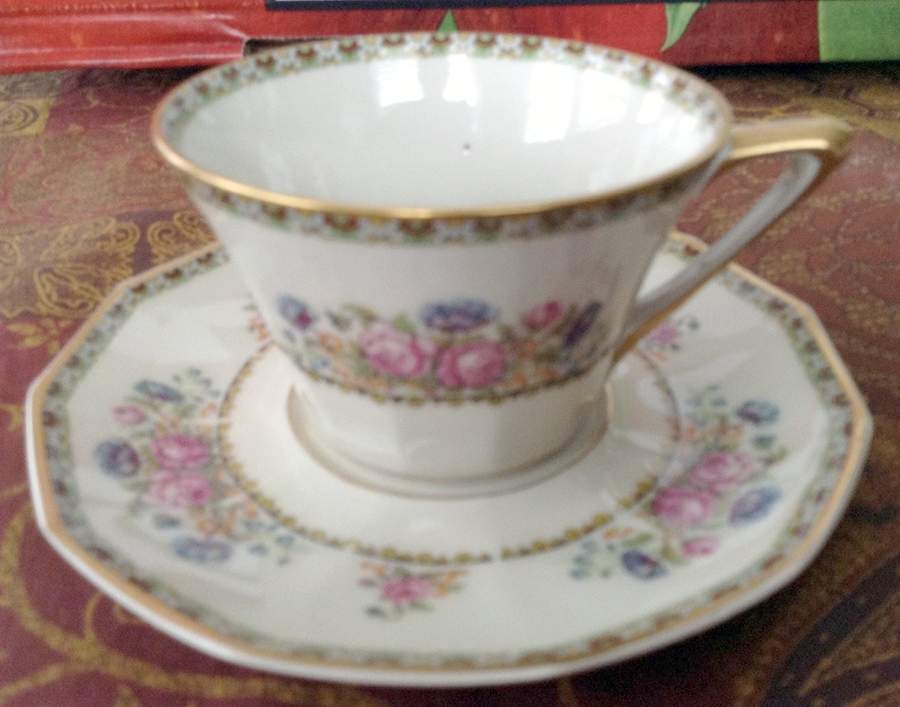 CHF177 Flat Cup & Saucer Set by Charles Field Haviland-1