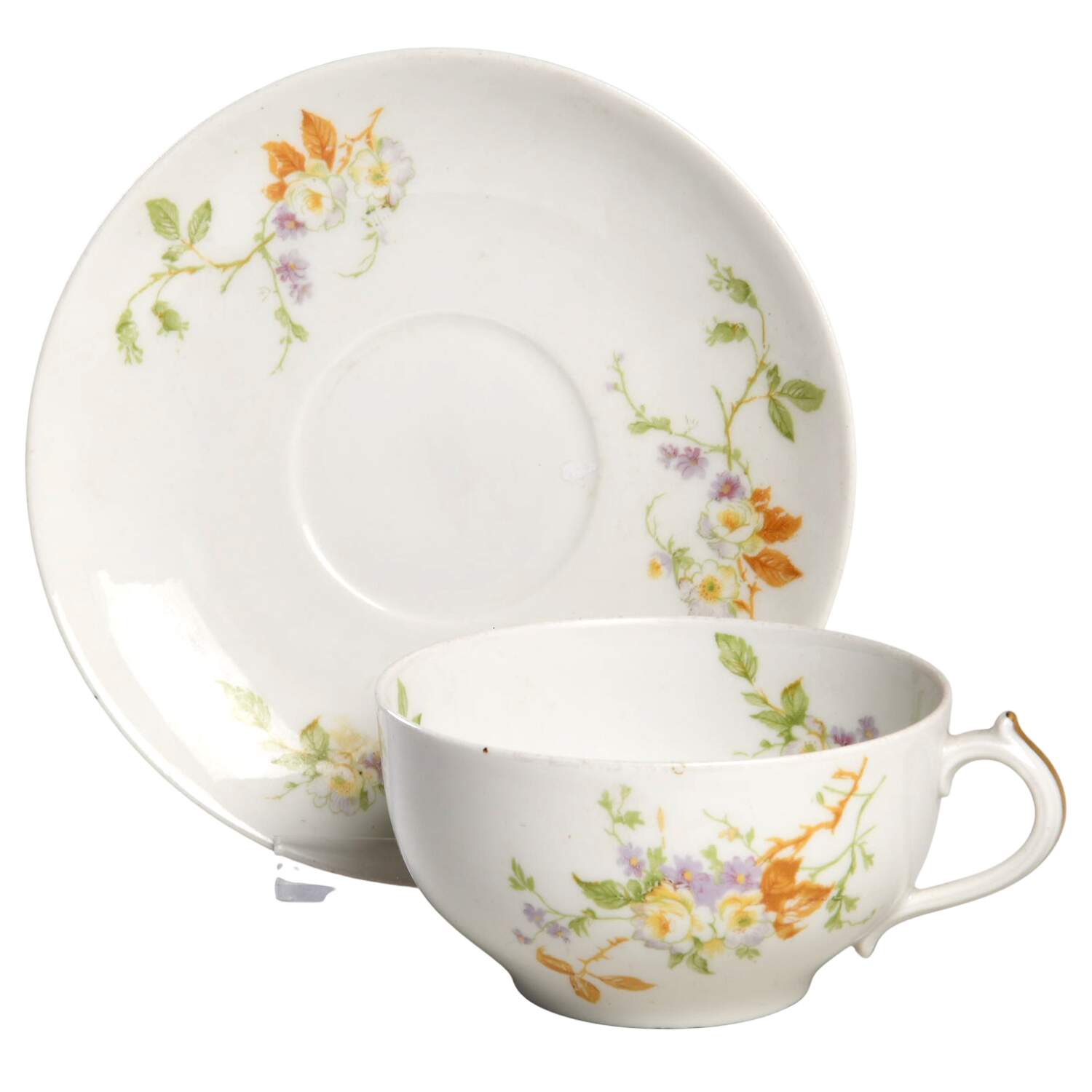 CHF19 Flat Cup & Saucer Set by Charles Field Haviland-1