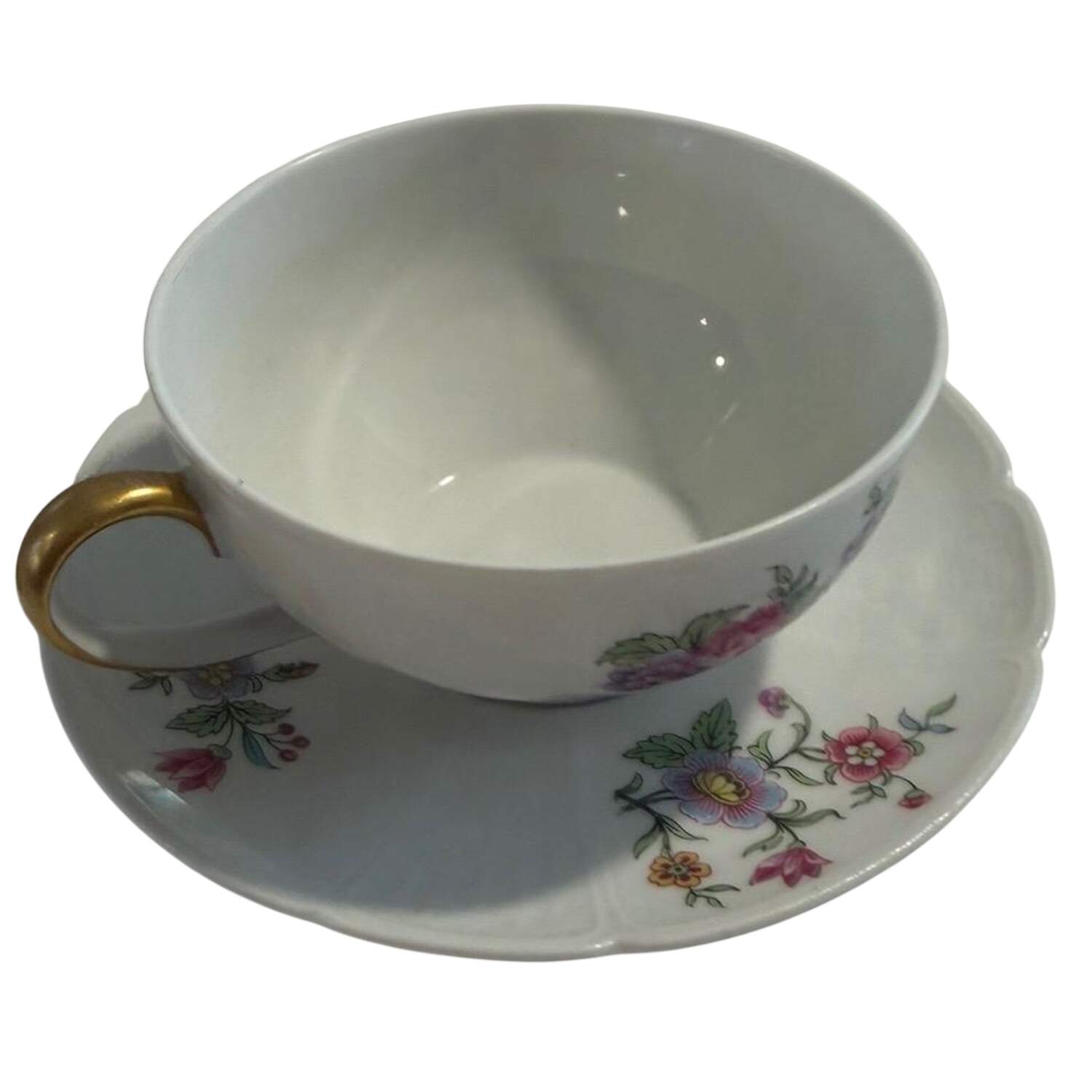 CHF2 Flat Cup & Saucer Set by Charles Field Haviland-1