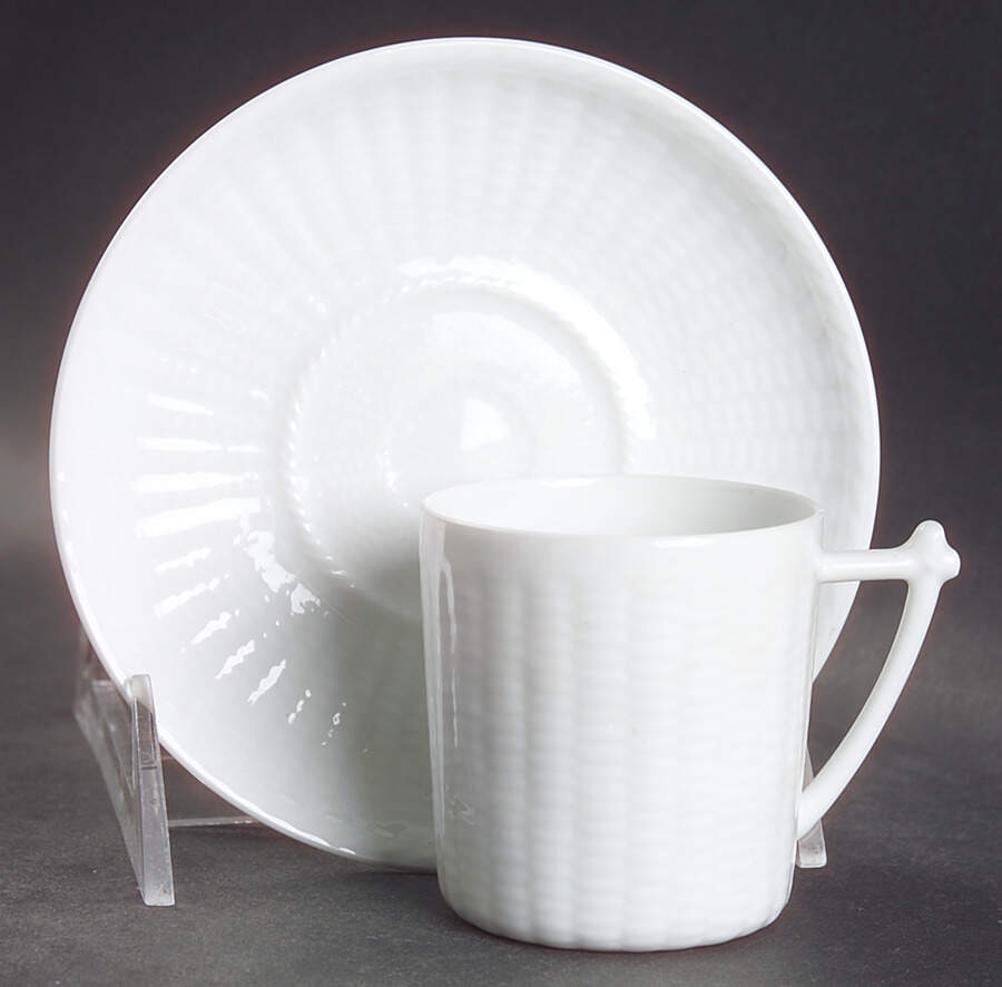Pergolia Flat Demitasse Cup & Saucer Set by Charles Field Haviland-1