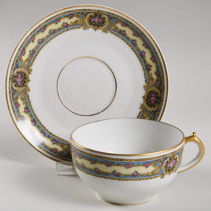 CHF245 Flat Cup & Saucer Set by Charles Field Haviland-1