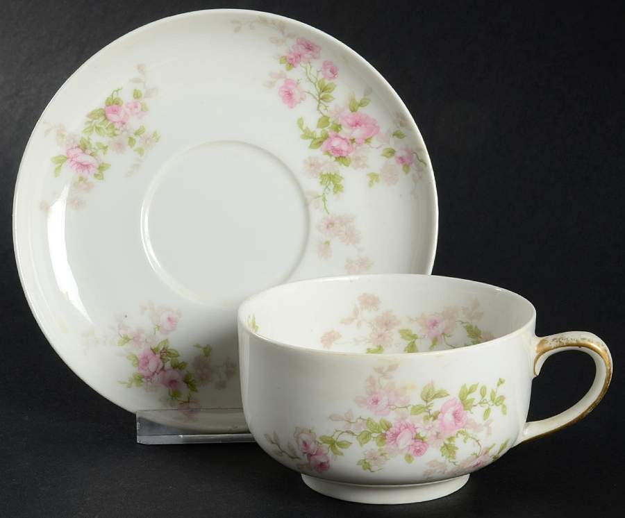Head 82A Flat Cup & Saucer Set by Charles Field Haviland-1