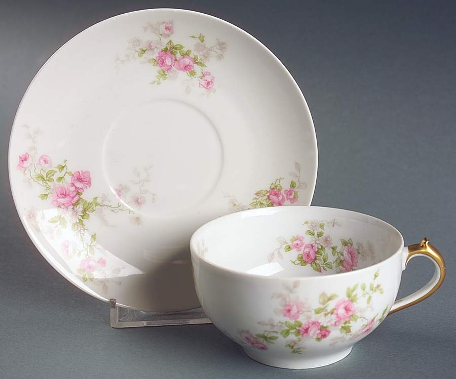 Head 82A Flat Cup & Saucer Set by Charles Field Haviland-1