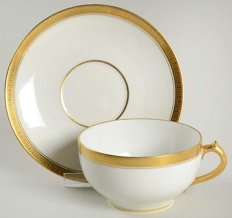 CHF269 Flat Cup & Saucer Set by Charles Field Haviland-1