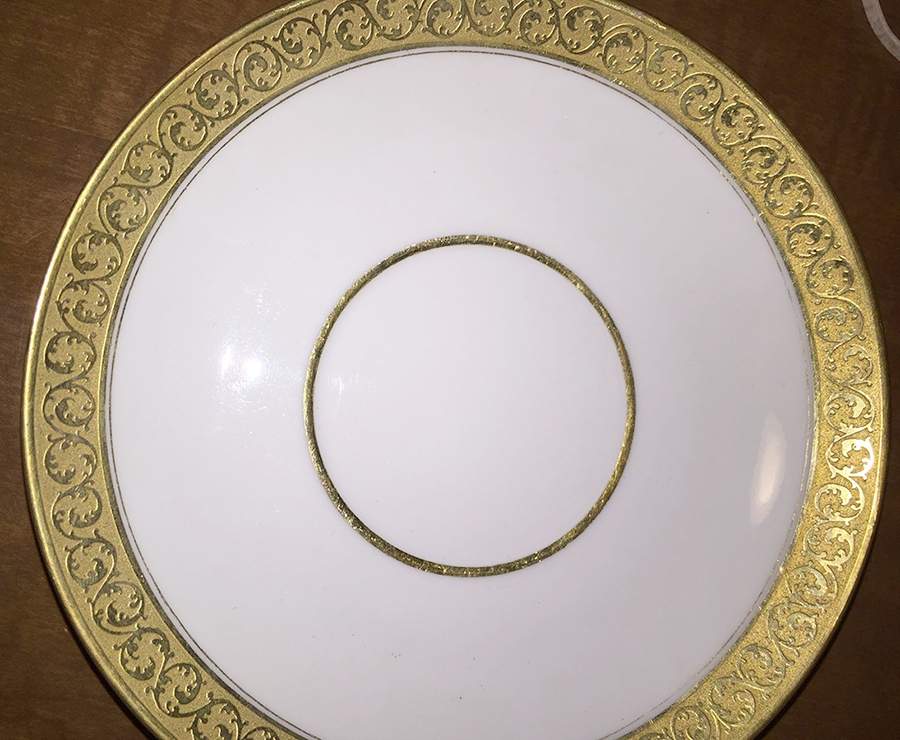 CHF274 Flat Cream Soup Bowl & Saucer Set by Charles Field Haviland-1