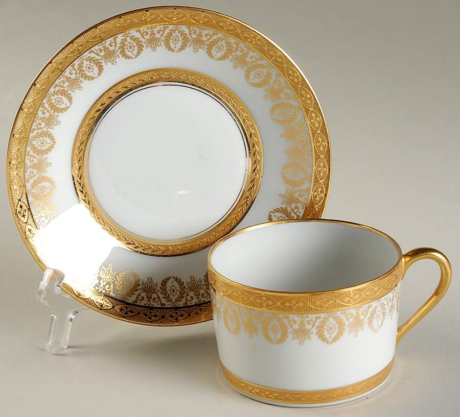 CHF276 Flat Cup & Saucer Set by Charles Field Haviland-1