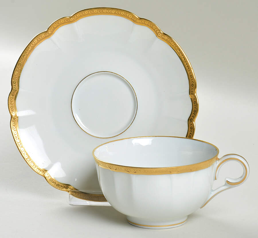 CHF299 Footed Cup & Saucer Set by Charles Field Haviland-1