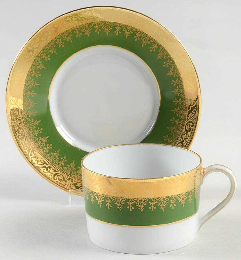 CHF38 Flat Cup & Saucer Set by Charles Field Haviland-1