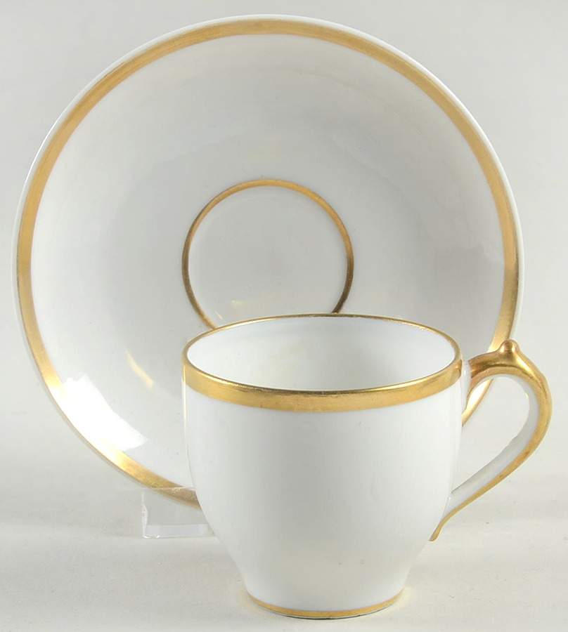 CHF48 Flat Demitasse Cup & Saucer Set by Charles Field Haviland-1