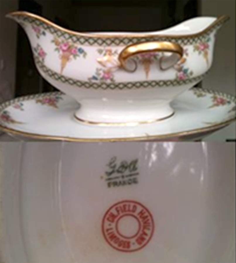 CHF66 Gravy Boat with Attached Underplate by Charles Field Haviland-1