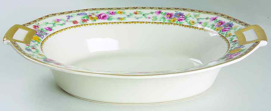 Boulogne 9" Oval Vegetable Bowl by Charles Field Haviland-1