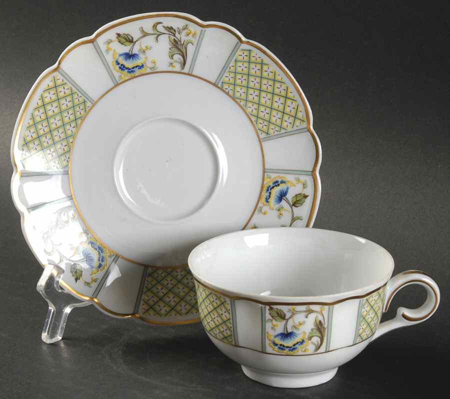 Cibelan Garden Flat Cup & Saucer Set by Charles Field Haviland-1