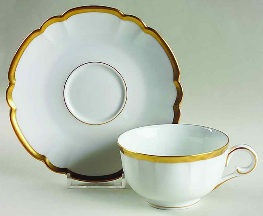 Colette Gold Flat Cup & Saucer Set by Charles Field Haviland-1