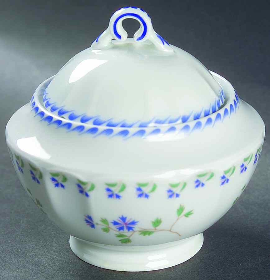 Cornflower (Barbeaux) Sugar Bowl & Lid by Charles Field Haviland-1