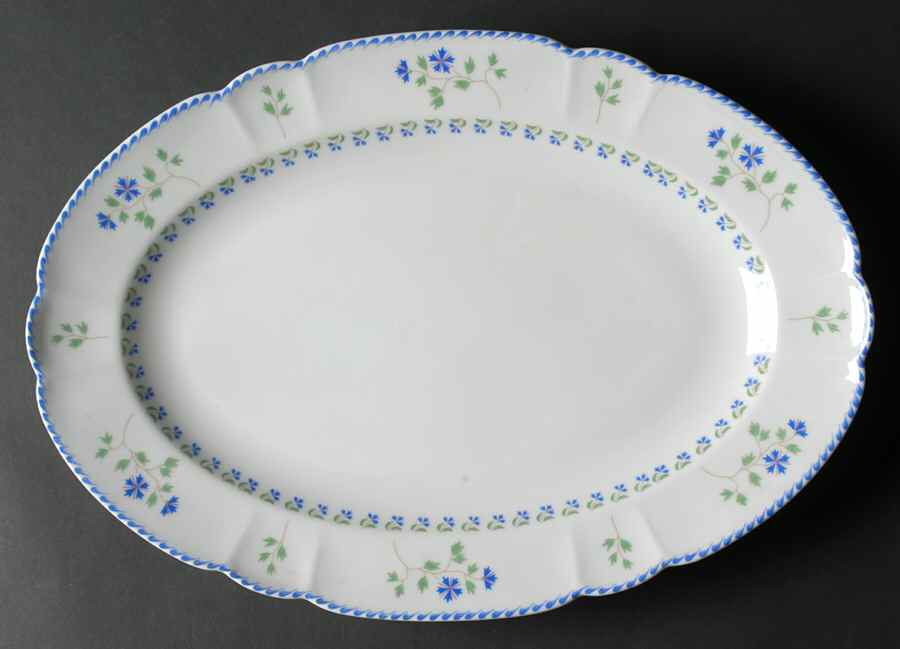 Cornflower (Barbeaux) 14" Oval Serving Platter by Charles Field Haviland-1