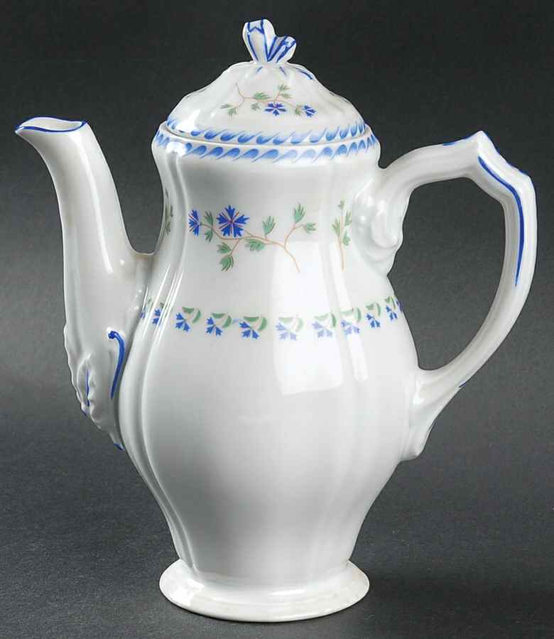 Cornflower (Barbeaux) Mini Coffee Pot & Lid by Charles Field Haviland-1