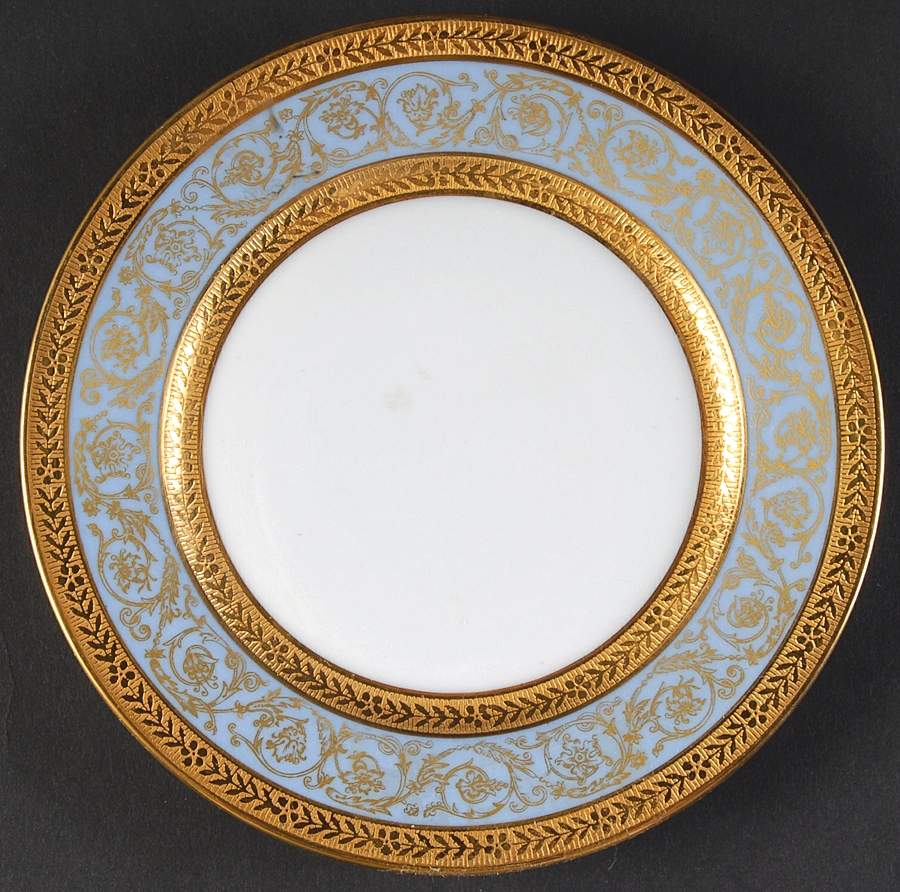 Edith Blue (Recamier Shape) Bread & Butter Plate by Charles Field Haviland-1