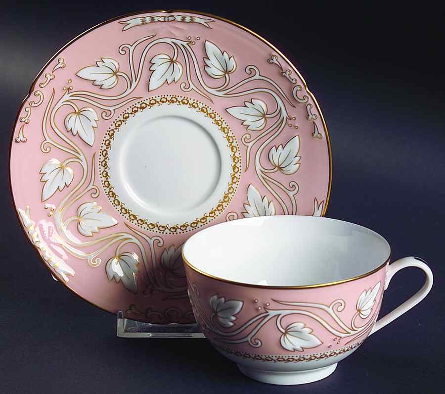 Eugenie Rose Footed Cup & Saucer Set by Charles Field Haviland-1