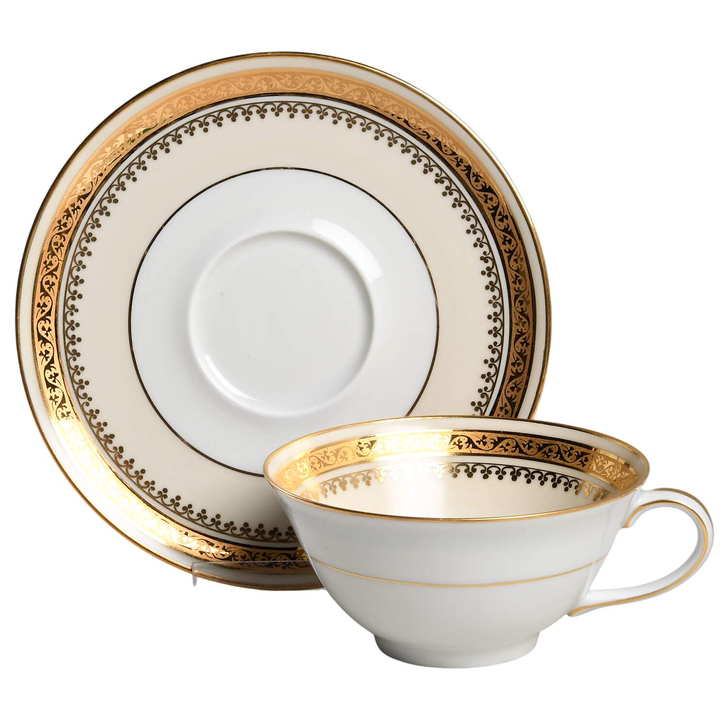 Faisanderie Footed Cup & Saucer Set by Charles Field Haviland-1