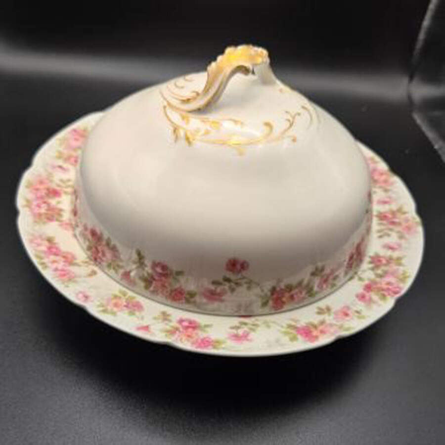 Fountainbleau Round Covered Butter with Strainer by Charles Field Haviland-1