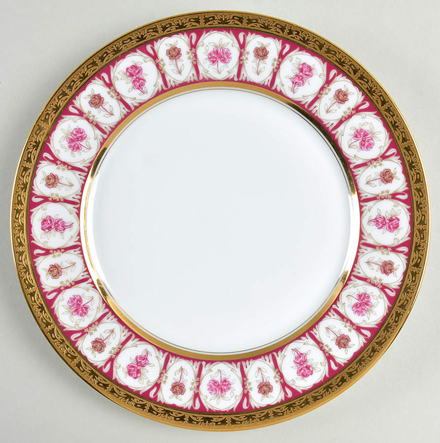 Golden Roses Dessert Luncheon Plate by Charles Field Haviland-1