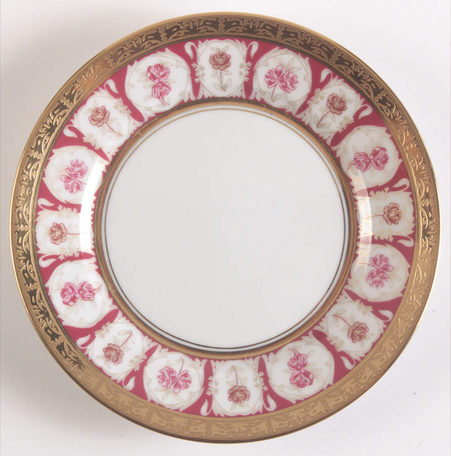 Golden Roses Bread & Butter Plate by Charles Field Haviland-1