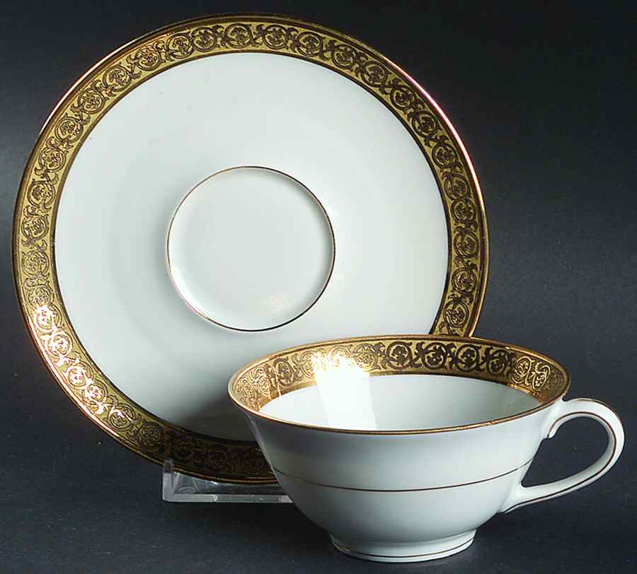 Havana Footed Cup & Saucer Set by Charles Field Haviland-1