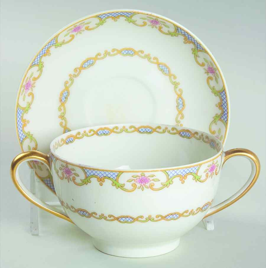 Head 123A Flat Bouillon Cup & Saucer by Charles Field Haviland-1