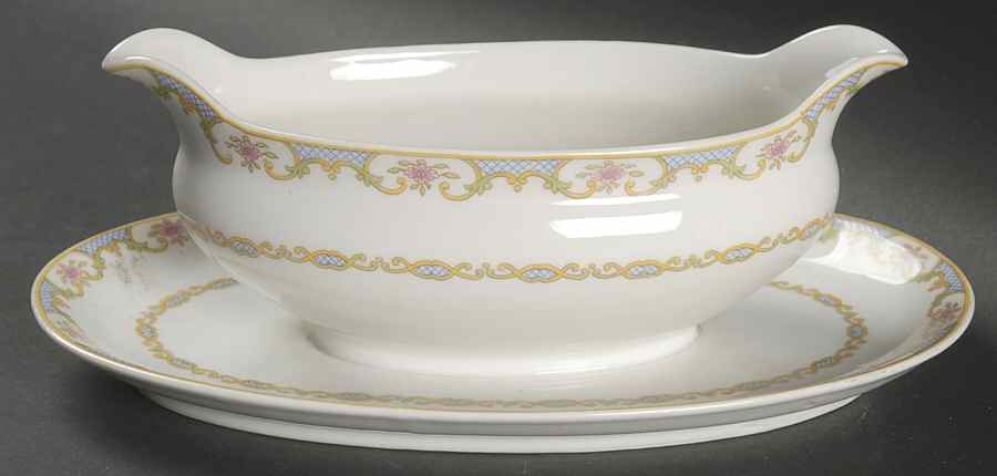 Head 123A Gravy Boat with Attached Underplate by Charles Field Haviland-1