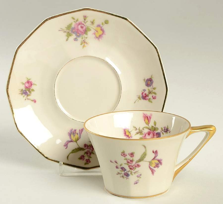Head 174 Flat Cup & Saucer Set by Charles Field Haviland-1