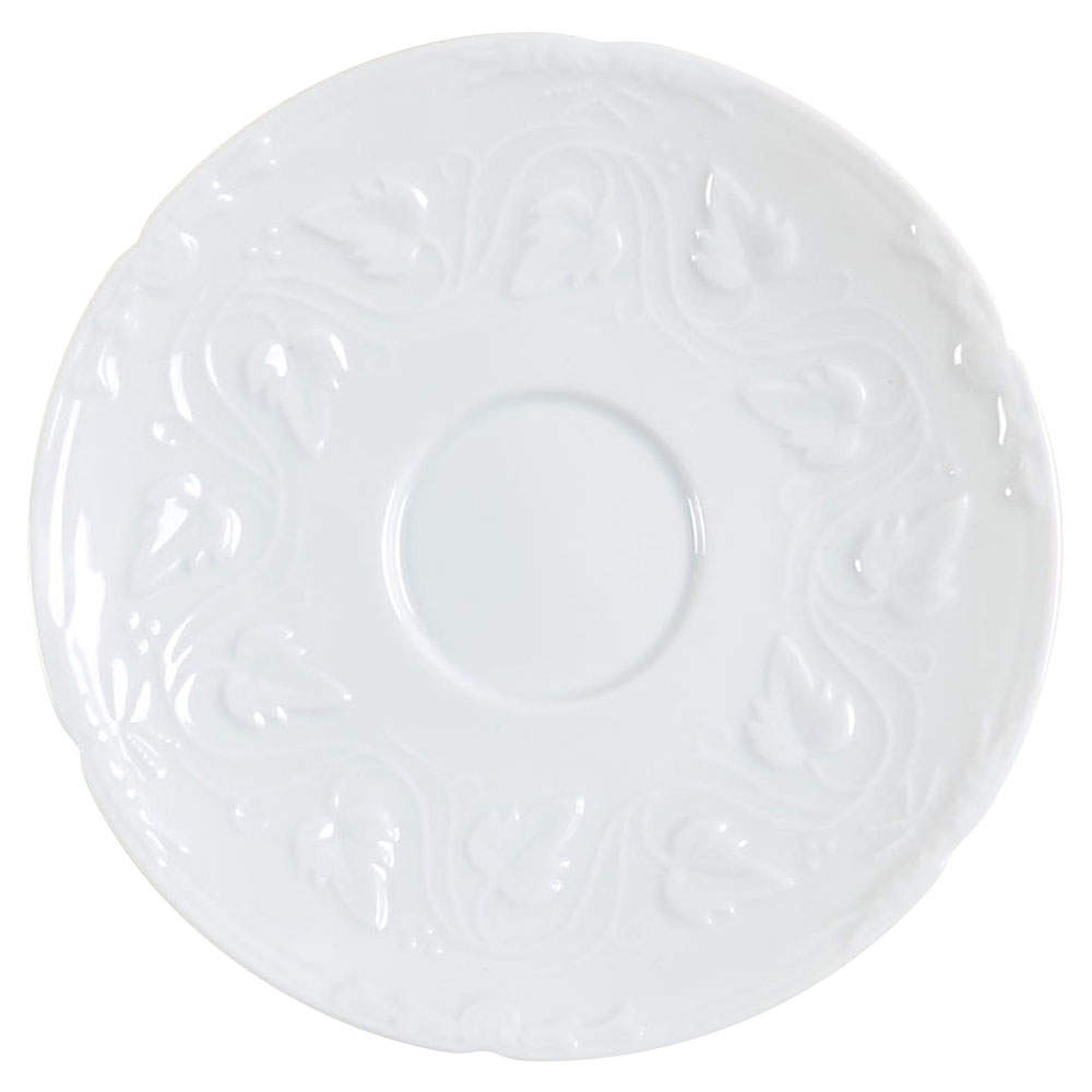 Imperatrice All White Saucer for Flat Cup by Charles Field Haviland-1